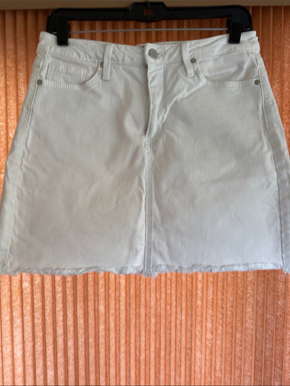 Just Black White Denim Mini Skirt Size M